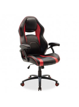 Καρέκλα γραφείου Schumacher gaming pakoworld pu μαύρο-κόκκινο 095-000005