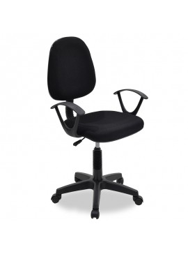 Καρέκλα γραφείου εργασίας Maria pakoworld με ύφασμα mesh χρώμα μαύρο 034-000011