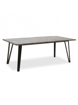 Τραπέζι σαλονιού Justin pakoworld MDF μεταλλικό γκρι cement-μαύρο 120x60x45εκ 058-000037