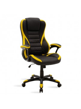 Καρέκλα γραφείου Starr gaming pakoworld pu μαύρο-κίτρινο 095-000009