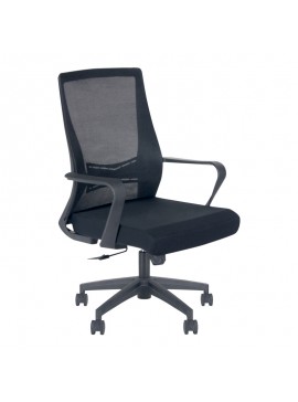 Καρέκλα γραφείου Kevin Megapap με ύφασμα Mesh σε χρώμα μαύρο 60x60x100/107εκ. GP003-0008