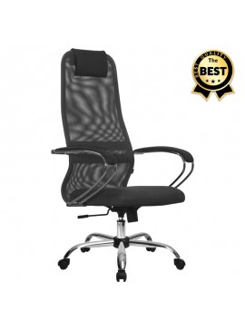 Καρέκλα γραφείου Lord Megapap με ύφασμα Mesh σε χρώμα γκρι - μαύρο 66,5x70x123/133εκ. GP008-0002