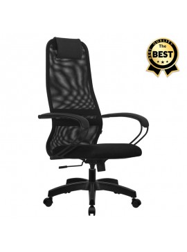 Καρέκλα γραφείου Prince Megapap με ύφασμα Mesh σε χρώμα μαύρο 66,5x70x123/133εκ. GP008-0003