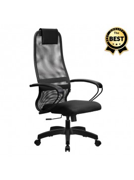 Καρέκλα γραφείου Prince Megapap με ύφασμα Mesh σε χρώμα γκρι - μαύρο 66,5x70x123/133εκ. GP008-0004