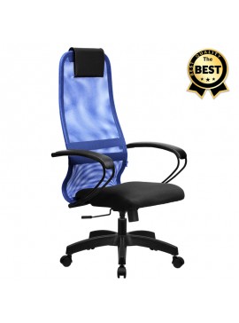 Καρέκλα γραφείου Prince Megapap με ύφασμα Mesh σε χρώμα μπλε - μαύρο 66,5x70x123/133εκ. GP008-0006