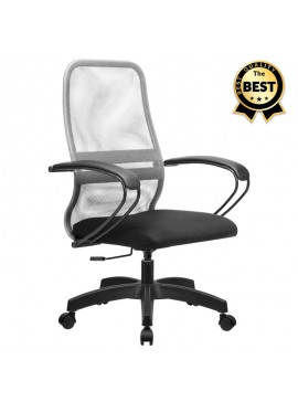Καρέκλα γραφείου Moonlight Megapap με ύφασμα Mesh σε χρώμα γκρι - μαύρο 66,5x70x102/112εκ. GP008-0012